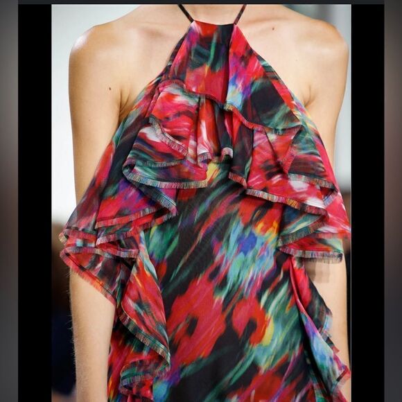 Jason Wu Collection Silk Chiffon Halter Mini Dress 6 - Picture 3 of 8